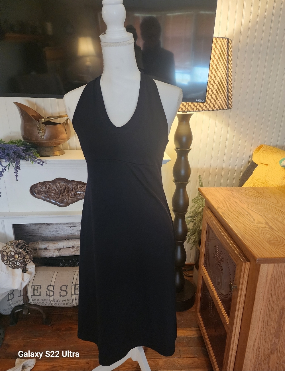 Patagonia Size Medium Black Halter A-Line Dress - Women